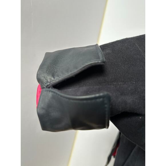 Vintage Italian Suede Jacket Women’s 49 Navy Blue ADAM Made in Italy, Retro Moto - Picture 8 of 14